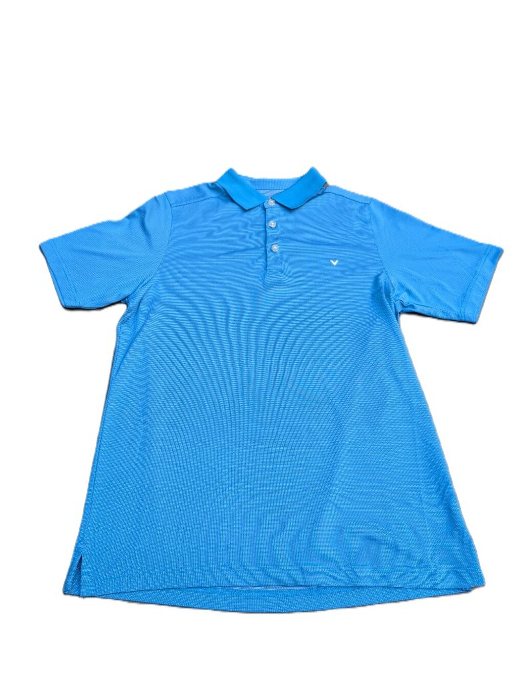 Callaway Opti-Dri Performance Golf Polo Bright Blue Micro Stripe Men's Small